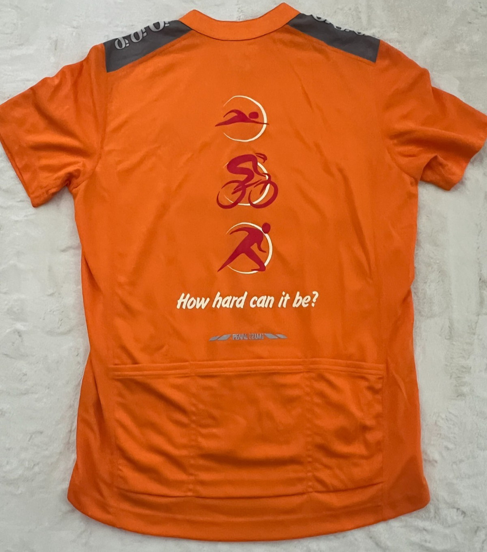Pearl Izumi Select Series Mens Medium Orange Cycling Jersey Triathlon Shirt